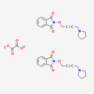 oxalic acid;2-(4-pyrrolidin-1-ylbut-2-ynoxy)isoindole-1,3-dione - 74500-82-6
