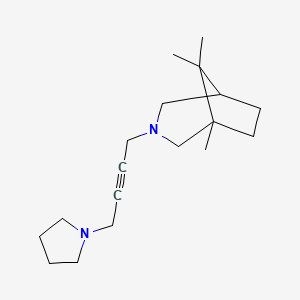 3-(4-(1-Pyrrolidinyl)-2-butynyl)-1,8,8-trimethyl-3-azabicyclo(3.2.1)octane - 49832-52-2