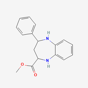 1H-1,5-Benzodiazepine-2-carboxylic acid, 2,3,4,5-tetrahydro-4-phenyl-, methyl ester - 87896-34-2