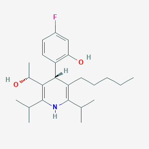 3-Pyridinemethanol, 4-(4-fluoro-2-hydroxyphenyl)-a-methyl-2,6-bis(1-methylethyl)-5-pentyl-, (aR,4R)-(9CI) - 