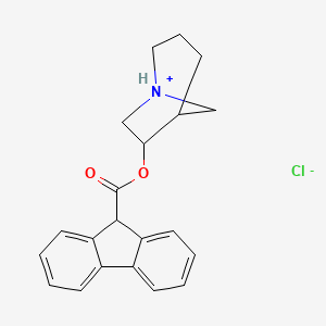 1-azoniabicyclo[3.2.1]octan-6-yl 9H-fluorene-9-carboxylate;chloride - 69766-48-9