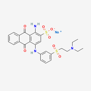 1-Amino-4-(3-((2-(diethylamino)ethyl)sulphonyl)anilino)-9,10-dihydro-9,10-dioxoanthracene-2-sulphonic acid, sodium salt - 97259-66-0