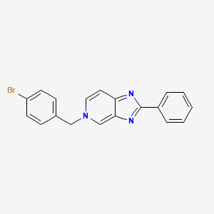 5-(4-bromobenzyl)-2-phenyl-5H-imidazo[4,5-c]pyridine - 645420-70-8