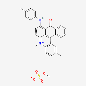 2,5-Dimethyl-8-((4-methylphenyl)amino)-9-oxo-9H-naphth(3,2,1-kl)acridinium methyl sulphate - 72906-37-7