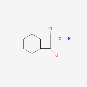 7-Chloro-8-oxobicyclo[4.2.0]octane-7-carbonitrile - 89937-15-5