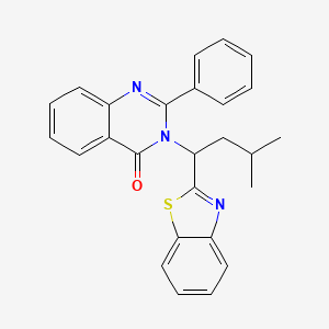 3-(1-(2-Benzothiazolyl)-3-methylbutyl)-2-phenyl-4(3H)-quinazolinone - 72893-50-6