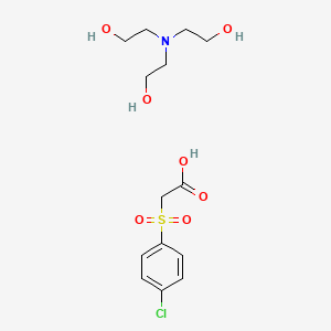 2-[bis(2-hydroxyethyl)amino]ethanol;2-(4-chlorophenyl)sulfonylacetic acid - 87298-94-0