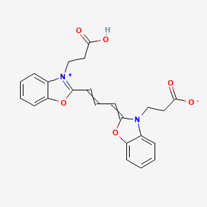 3-[2-[3-[3-(2-Carboxyethyl)-1,3-benzoxazol-3-ium-2-yl]prop-2-enylidene]-1,3-benzoxazol-3-yl]propanoate - 68133-97-1