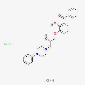1-(4-Benzoylphenoxy)-3-(4-phenylpiperazinyl)propan-2-ol dihydrochloride - 64050-24-4
