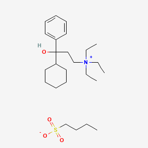 (3-Cyclohexyl-3-hydroxy-3-phenylpropyl)triethylammonium butanesulfonate - 67603-57-0