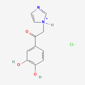 N-(3,4-Dihydroxyphenacyl)imidazole hydrochloride - 73932-41-9