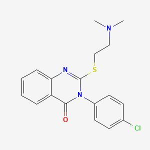 4(3H)-Quinazolinone, 3-(4-chlorophenyl)-2-((2-(dimethylamino)ethyl)thio)- - 70933-85-6