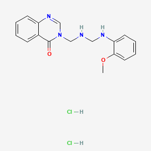 4(3H)-Quinazolinone, 3-(((((2-methoxyphenyl)amino)methyl)amino)methyl)-, dihydrochloride - 75159-30-7