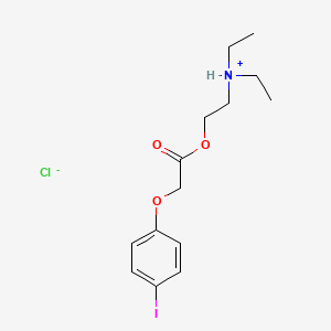 diethyl-[2-[2-(4-iodophenoxy)acetyl]oxyethyl]azanium;chloride - 92302-24-4
