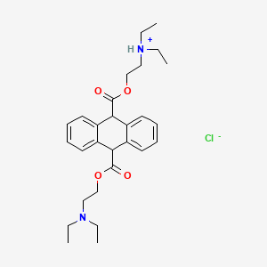 9,10-Anthracenedicarboxylic acid, 9,10-dihydro-, bis(2-(diethylamino)ethyl) ester, hydrochloride - 74220-03-4