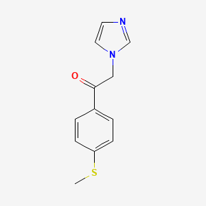 Acetophenone, 2-(1-imidazolyl)-4'-(methylthio)- - 73932-11-3