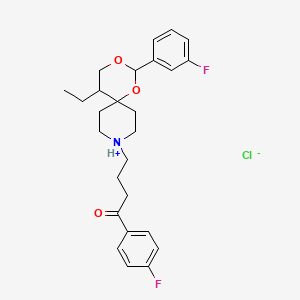 1,3-Dioxa-9-azaspiro(5.5)undecane, 5-ethyl-9-(3-(fluorobenzoyl)propyl)-2-(m-fluorophenyl)- - 74203-69-3