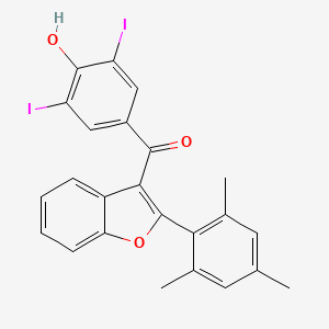 3,5-Diiodo-4-hydroxyphenyl 2-mesityl-3-benzofuranyl ketone - 73343-72-3