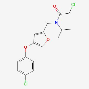 Acetamide, 2-chloro-N-((5-(4-chlorophenoxy)-2-furanyl)methyl)-N-(1-methylethyl)- - 75229-12-8
