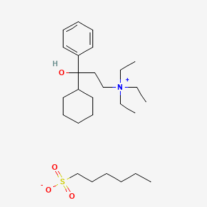 (3-Cyclohexyl-3-hydroxy-3-phenylpropyl)triethylammonium hexanesulfonate - 67603-58-1