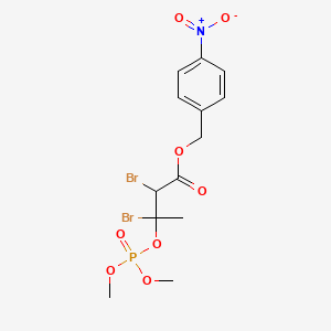 (4-Nitrophenyl)methyl 2,3-dibromo-3-((dimethoxyphosphinyl)oxy)butanoate - 63867-12-9