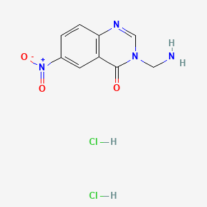 4(3H)-Quinazolinone, 3-(aminomethyl)-6-nitro-, dihydrochloride - 75159-36-3