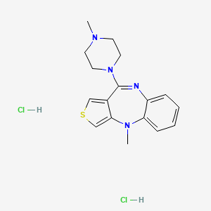 4H-Thieno(3,4-b)(1,5)benzodiazepine, 4-methyl-10-(4-methyl-1-piperazinyl)-, dihydrochloride - 74137-79-4