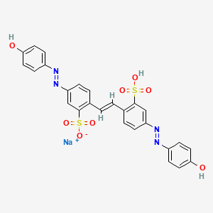 4,4'-Bis((4-hydroxyphenyl)azo)stilbene-2,2'-disulphonic acid, sodium salt - 68966-53-0