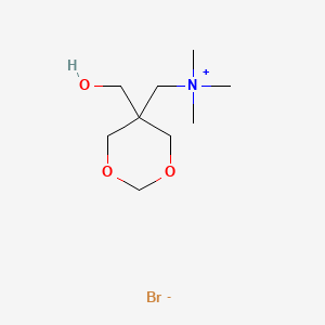 ((5-(Hydroxymethyl)-m-dioxan-5-yl)methyl)trimethylammonium bromide - 878-62-6