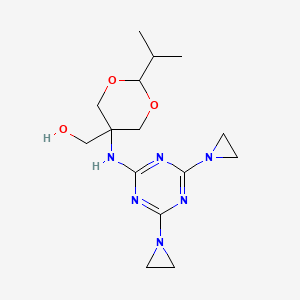 1,3-Dioxane-5-methanol, 5-((4,6-bis(1-aziridinyl)-1,3,5-triazin-2-yl)amino)-2-(1-methylethyl)- - 67026-17-9