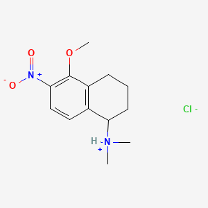 1-Naphthylamine, 1,2,3,4-tetrahydro-N,N-dimethyl-5-methoxy-6-nitro-, hydrochloride - 64037-89-4