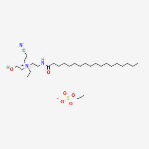 (2-Cyanoethyl)ethyl(2-hydroxyethyl)(2-((1-oxooctadecyl)amino)ethyl)ammonium ethyl sulphate - 67633-82-3