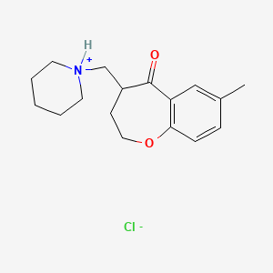 1-Benzoxepin-5(2H)-one, 3,4-dihydro-7-methyl-4-(piperidinomethyl)-, hydrochloride - 96401-68-2