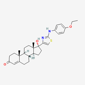 17-beta-(2-(p-Ethoxyanilino)-4-thiazolyl)-17-alpha-hydroxyandrost-4-en-3-one - 98274-62-5