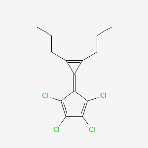 1,2,3,4-Tetrachloro-5-(2,3-dipropyl-2-cyclopropen-1-ylidene)-1,3-cyclopentadiene - 5680-25-1