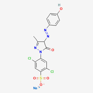 2-Pyrazolin-5-one, 1-(2,5-dichloro-4-sulfophenyl)-4-((p-hydroxyphenyl)azo)-3-methyl-, sodium salt - 67875-29-0
