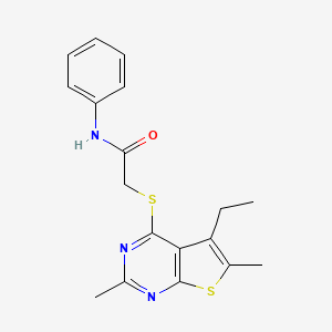 Acetamide,2-[(5-ethyl-2,6-dimethylthieno[2,3-D]pyrimidin-4-YL)thio]-N-phenyl- - 