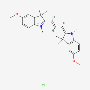 2-(3-(1,3-Dihydro-5-methoxy-1,3,3-trimethyl-2H-indol-2-ylidene)prop-1-enyl)-5-methoxy-1,3,3-trimethyl-3H-indolium chloride - 6359-31-5