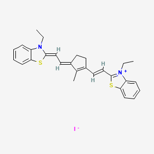 3-Ethyl-2-[(E)-2-(3-((E)-2-[3-ethyl-1,3-benzothiazol-2(3H)-ylidene]ethylidene)-2-methyl-1-cyclopenten-1-YL)ethenyl]-1,3-benzothiazol-3-ium iodide - 