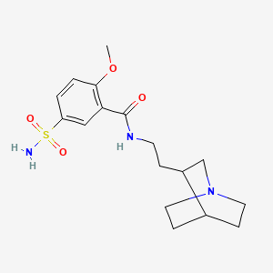 2-Methoxy-N-(2-(3-quinuclidinyl)ethyl)-5-sulfamoylbenzamide - 62190-14-1