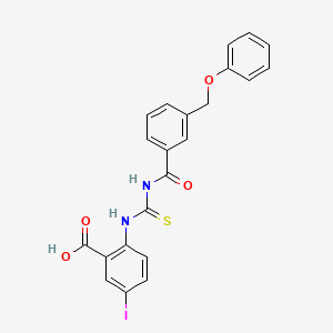 5-Iodo-2-[[3-(phenoxymethyl)benzoyl]carbamothioylamino]benzoic acid - 531534-43-7