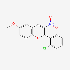 2-(2-Chlorophenyl)-6-methoxy-3-nitro-2H-1-benzopyran - 57544-12-4