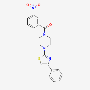 (3-Nitrophenyl)-[4-(4-phenylthiazol-2-yl)-piperazin-1-yl]methanone - 