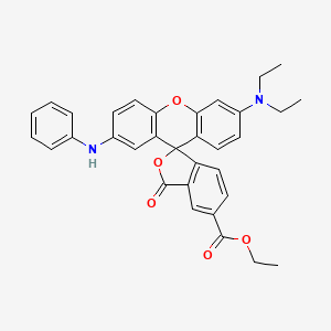 Spiro[isobenzofuran-1(3H),9'-[9H]xanthene]-5-carboxylic acid, 6'-(diethylamino)-3-oxo-2'-(phenylamino)-, ethyl ester - 71832-61-6