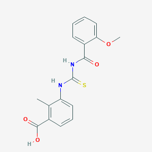 3-({[(2-Methoxyphenyl)carbonyl]carbamothioyl}amino)-2-methylbenzoic acid - 