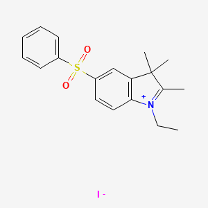 1-Ethyl-2,3,3-trimethyl-5-(phenylsulphonyl)-3H-indolium iodide - 55203-51-5