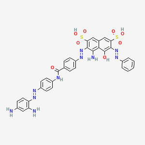 4-Amino-3-[[4-[[[4-[(2,4-diaminophenyl)azo]phenyl]amino]carbonyl]phenyl]azo]-5-hydroxy-6-(phenylazo)naphthalene-2,7-disulphonic acid - 37405-95-1