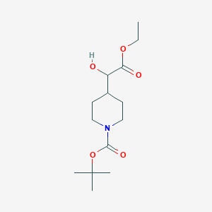 1-Boc-4-(ethoxycarbonyl-hydroxy-methyl)-piperidine - 203662-88-8
