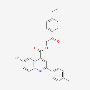 2-(4-Ethylphenyl)-2-oxoethyl 6-bromo-2-(4-methylphenyl)quinoline-4-carboxylate - 355429-15-1