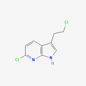 1H-Pyrrolo[2,3-B]pyridine, 6-chloro-3-(2-chloroethyl)- - 